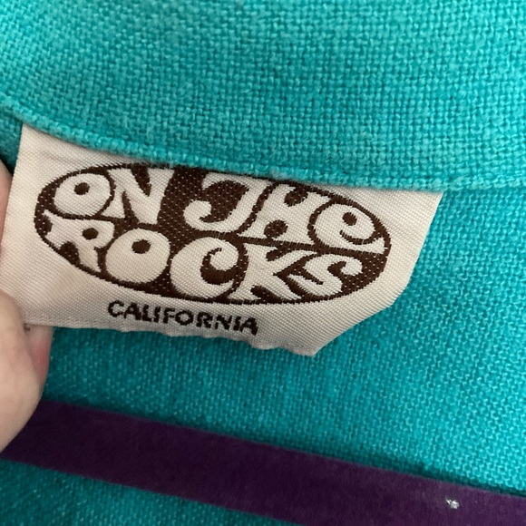 Vintage On The Rocks California Linen Blend Funky Oversized Jacket - Picture 2 of 8